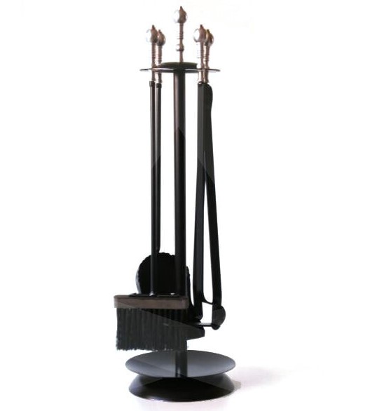 Κρεμανταλάς Σιδερένιος Μασίφ 60εκ. Μαύρος Με Inox Μπίλι